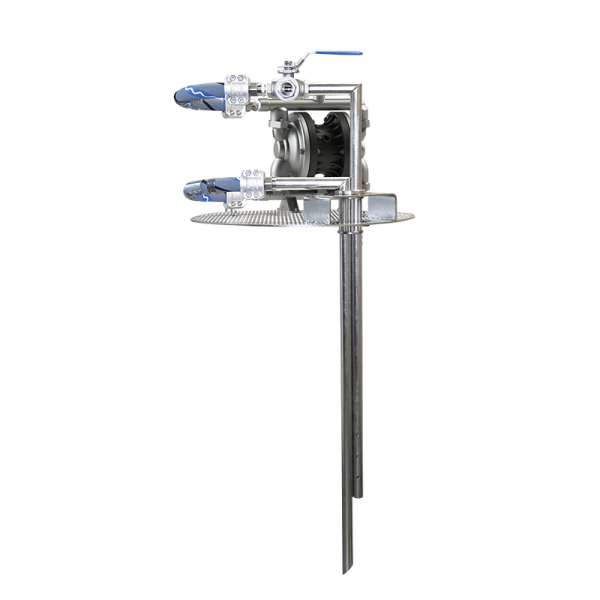 Diaphragm pump mixing system